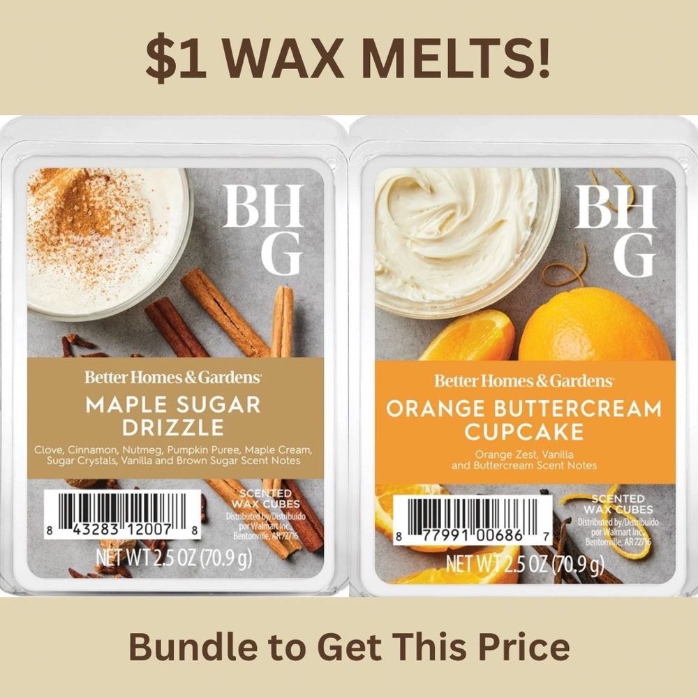 $1 Wax Melts! (Maple & Sugar Drizzle, Orange Buttercream Cupcake)